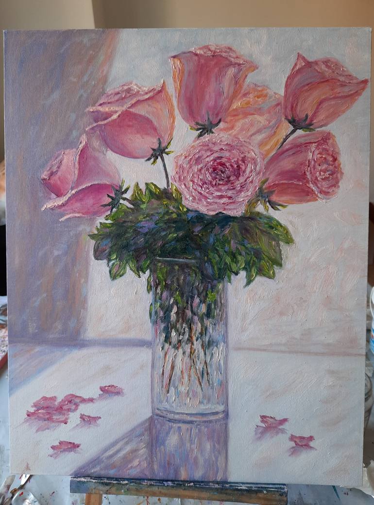 Original Fine Art Floral Painting by Elena Anufriyeva