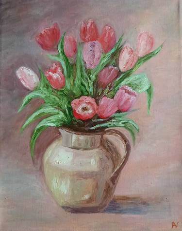 Original Realism Floral Paintings by Elena Anufriyeva