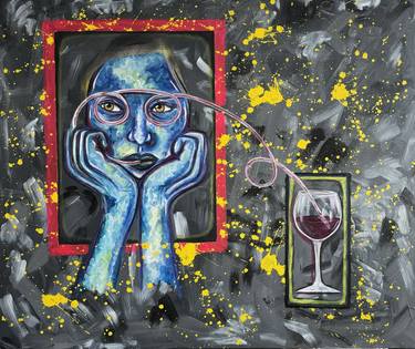 Original Abstract People Painting by Ruchika Ramsinghani