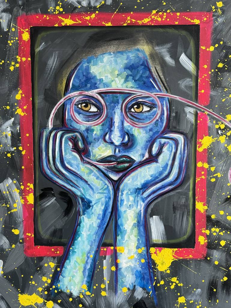 Original Abstract People Painting by Ruchika Ramsinghani