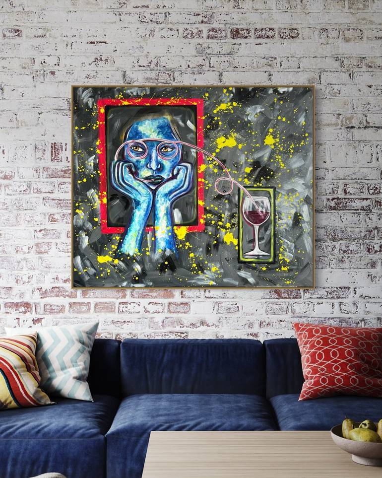 Original Abstract People Painting by Ruchika Ramsinghani