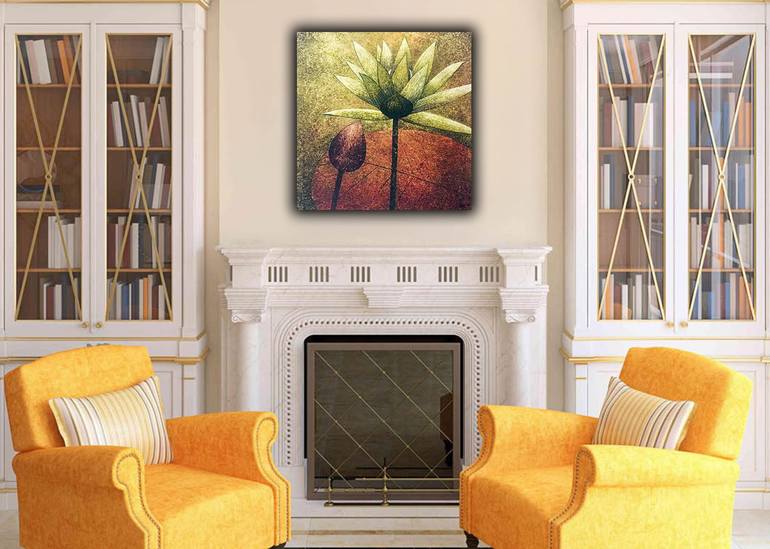 Original Realism Floral Painting by Cyril Rukman