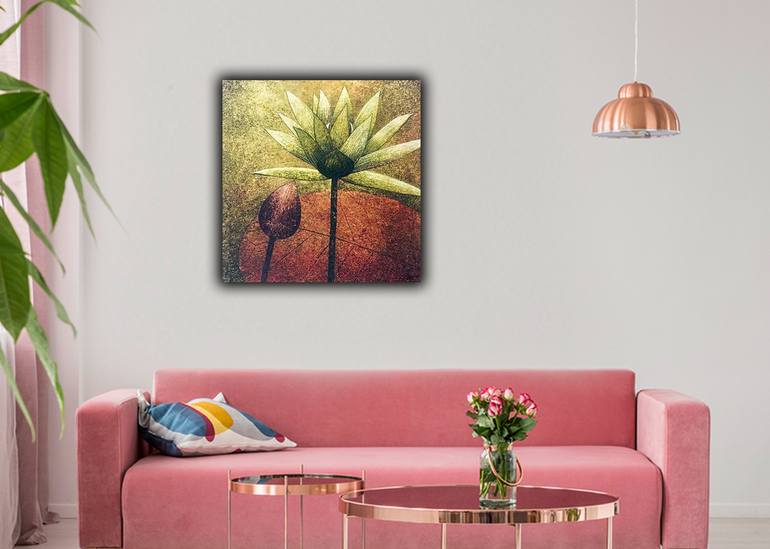 Original Realism Floral Painting by Cyril Rukman