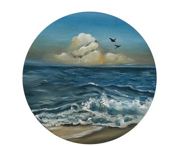 Oil painting native shore black sea thumb