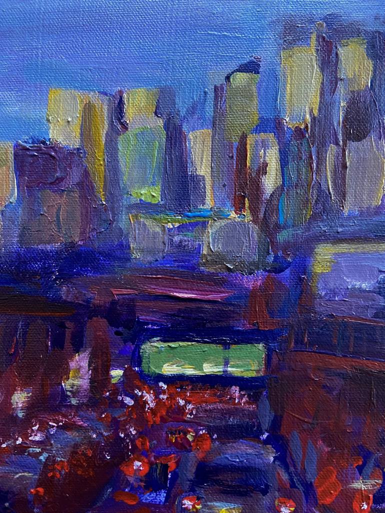 Original Impressionism Cities Painting by Jonathan Abelardo