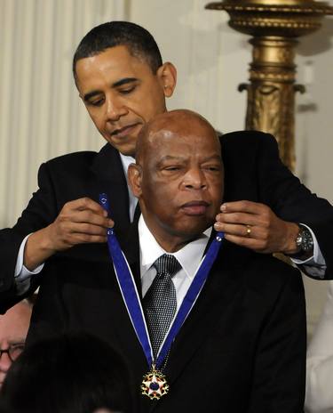 Representative John Lewis receiving Presidential Medal of Freedom thumb