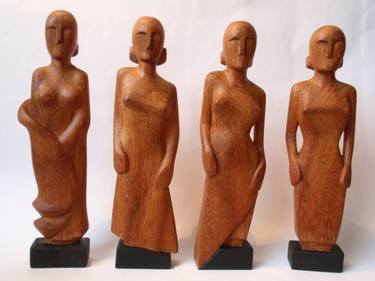 Original Art Deco People Sculpture by Wouter Ton