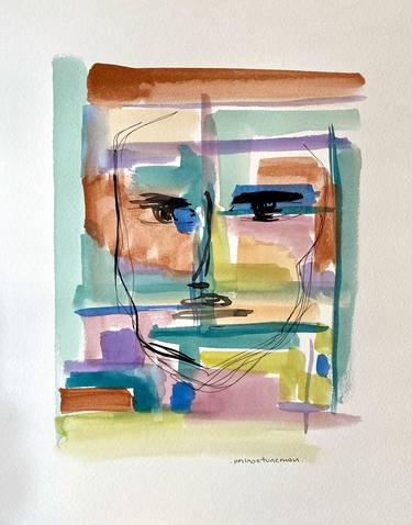 Print of Abstract People Paintings by Pelin Öztunçman