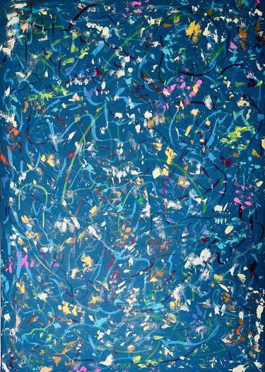 Original Abstract Expressionism Abstract Painting by Eduardo Escapite