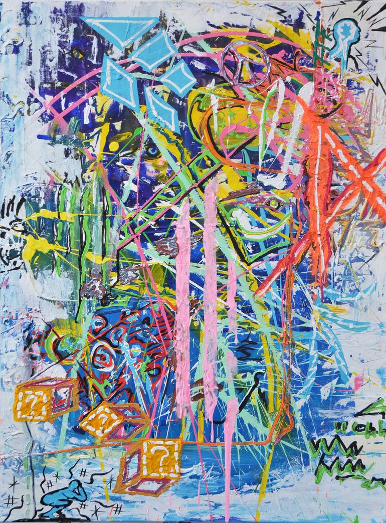 Original Abstract Painting by Alex Rus Art | Abstract Art on Canvas | THE HARD WAY