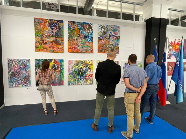 Original Abstract Painting by Alex Rus Art