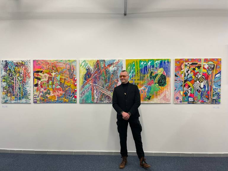 Original Abstract Painting by Alex Rus Art