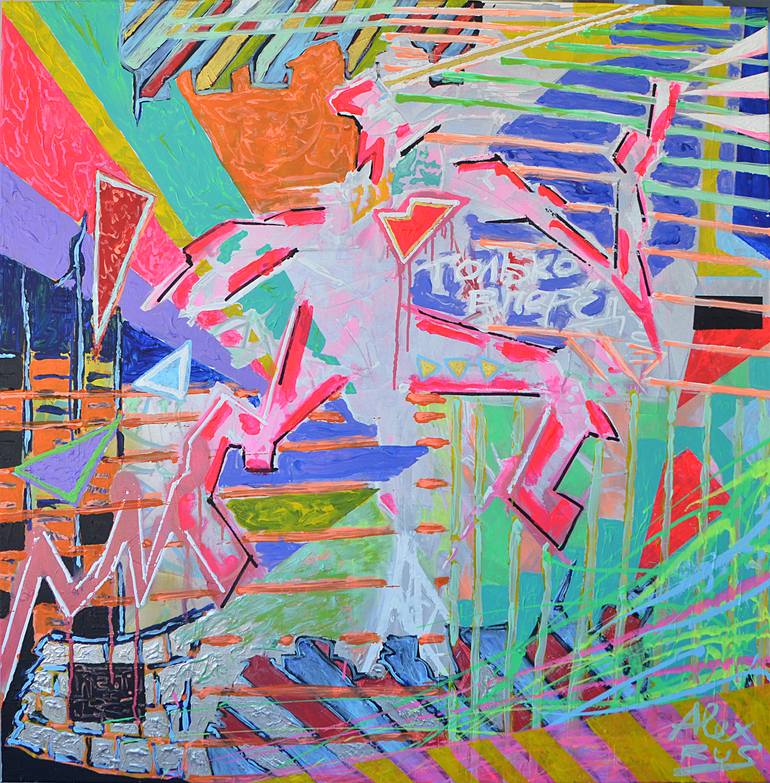 Original Abstract Painting by Alex Rus Art