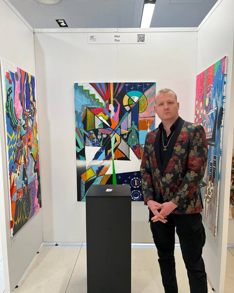 Original Abstract Painting by Alex Rus Art