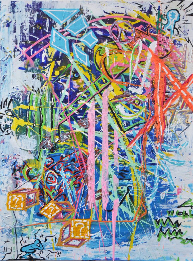 Original Abstract Painting by Alex Rus Art | Abstract Art on Canvas | THE HARD WAY