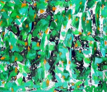 Original Abstract Expressionism Abstract Painting by Anda Neimane