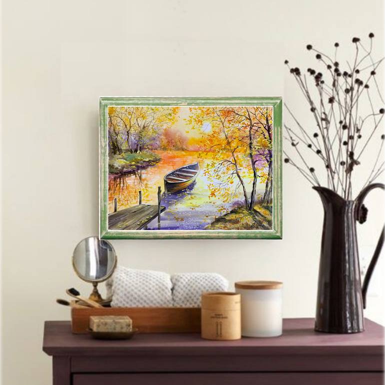 Original Contemporary Landscape Painting by Tatiana Ustiantseva