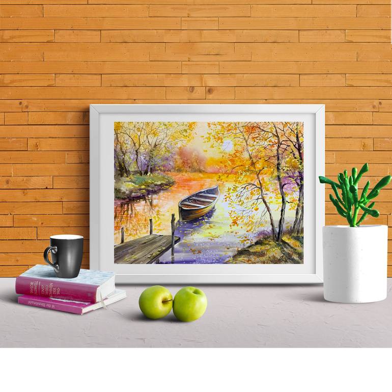 Original Contemporary Landscape Painting by Tatiana Ustiantseva