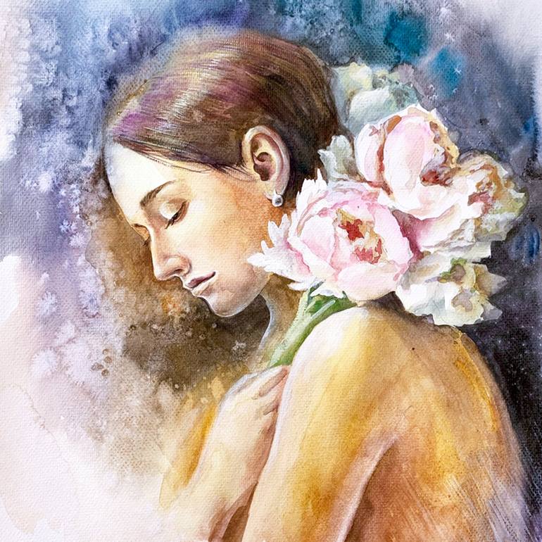 Original Contemporary People Painting by Tatiana Ustiantseva