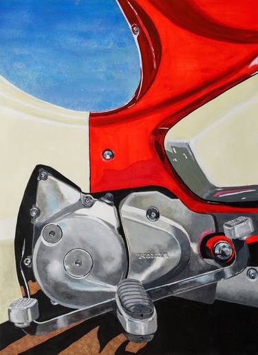 Print of Figurative Motorcycle Paintings by Paul Harrison