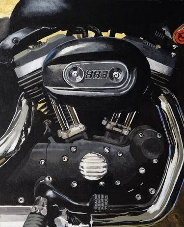 Print of Fine Art Motorcycle Paintings by Paul Harrison