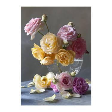 ROSES 2018 5509; Still Life of Roses in a Painterly Style, Giclee thumb