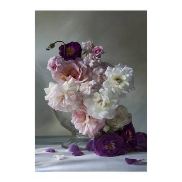 ROSES 2018 3173; Still Life of Roses in a Painterly Style, Giclee thumb