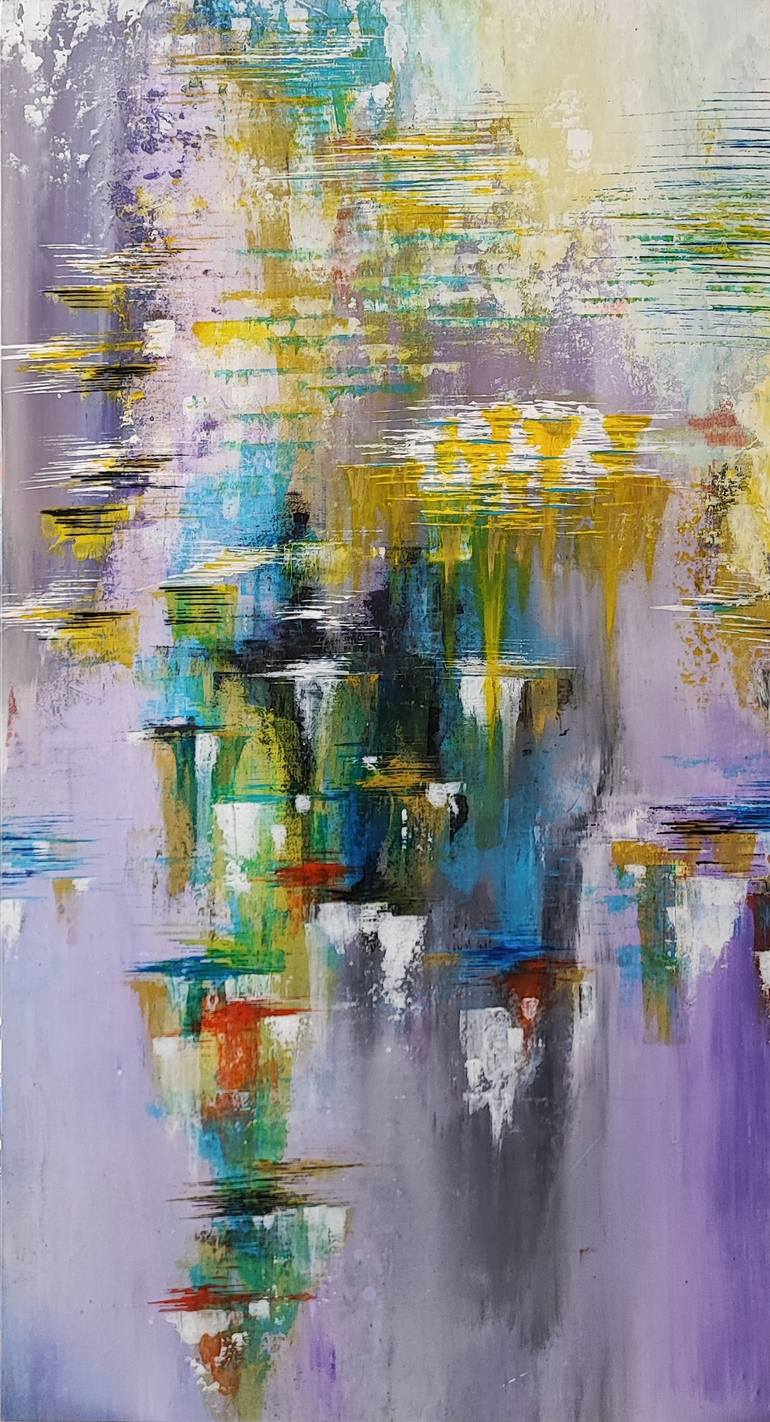 Original Art Deco Abstract Painting by Rafal Janikowski