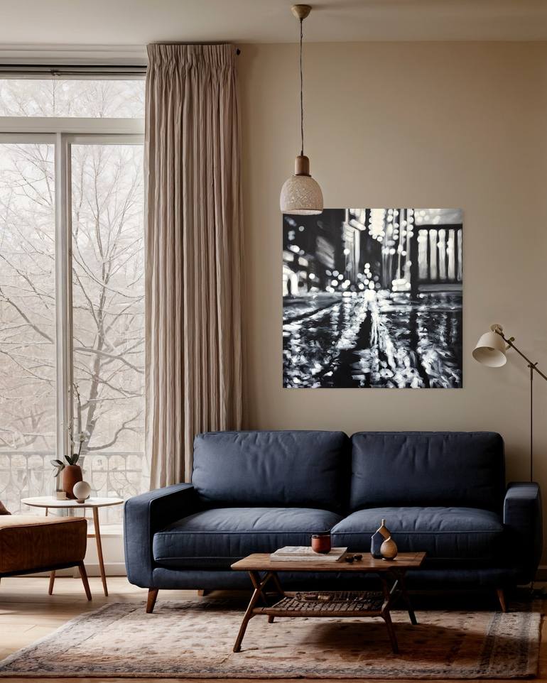 Original Black & White Architecture Painting by Angela Wichmann