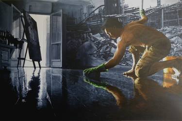 Original Realism People Paintings by Franck Franck