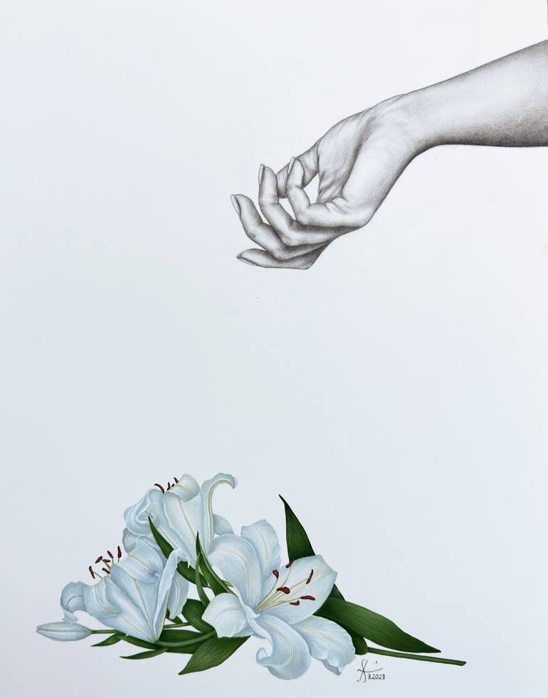 Original Black & White Nature Paintings by Shiva Abossedgh