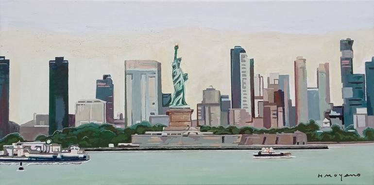 Original Contemporary Cities Painting by H Moyano