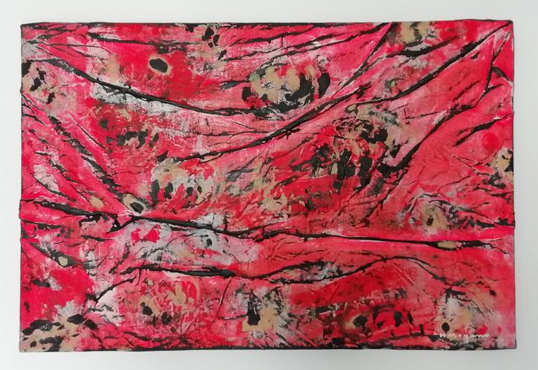 Original Abstract Expressionism Abstract Painting by H Moyano