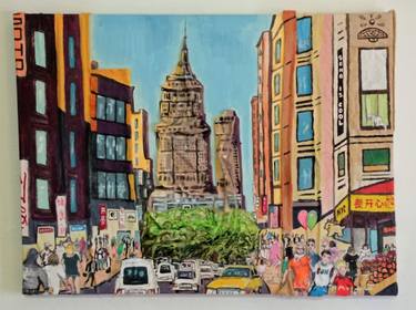 Original Pop Art Cities Paintings by H MOYANO