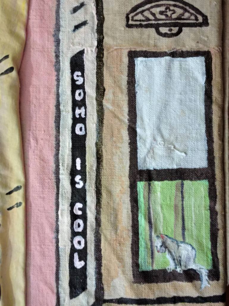 Original Illustration Cities Painting by H Moyano