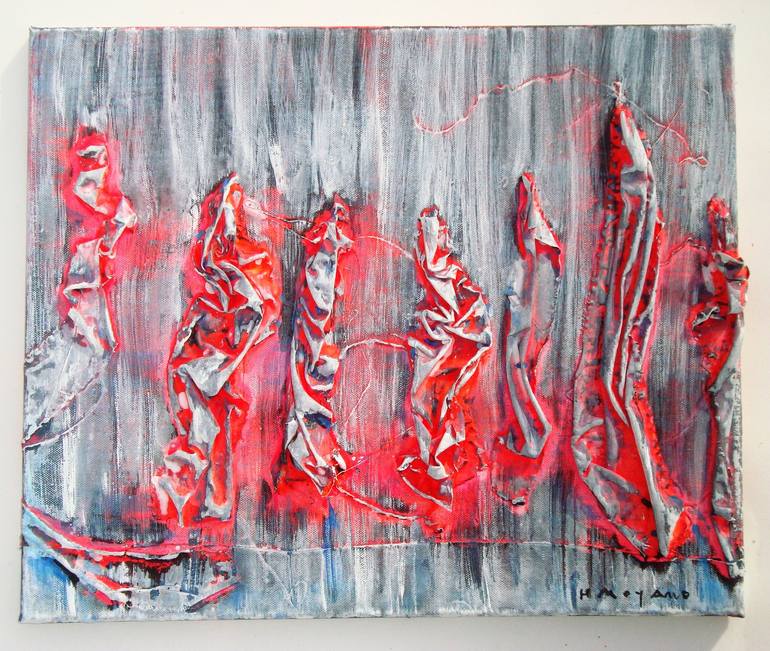 Original Abstract Expressionism Abstract Paintings by H Moyano