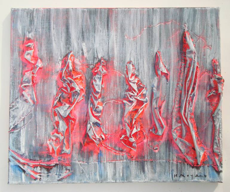 Original Abstract Expressionism Abstract Painting by H Moyano