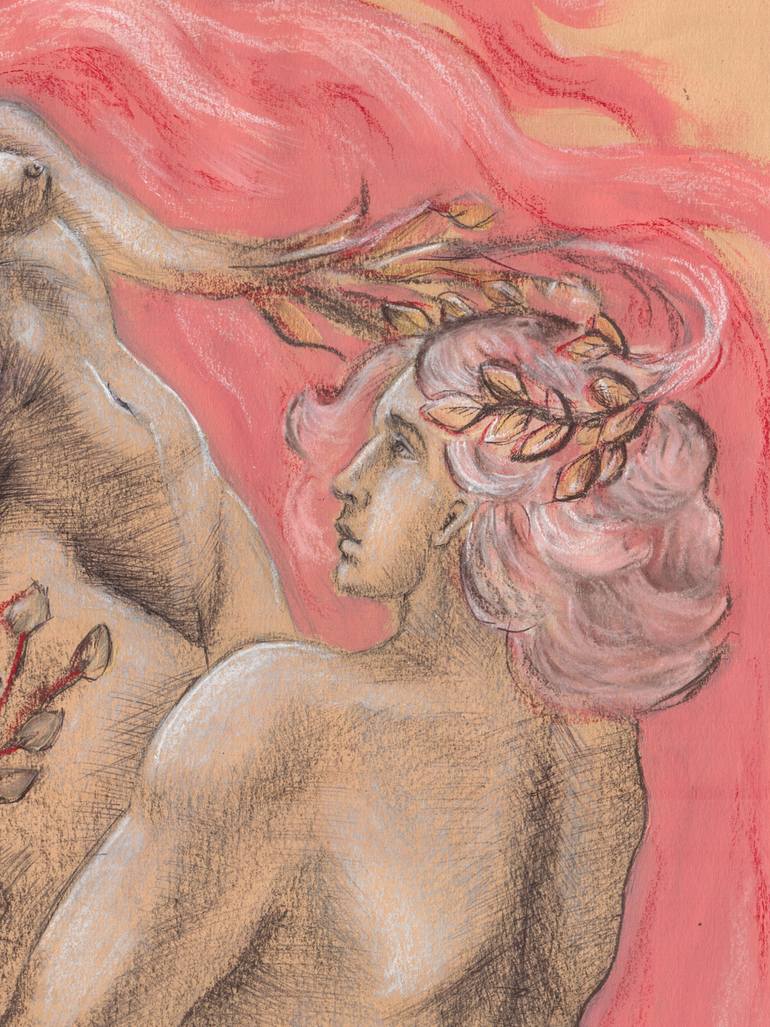 Original Figurative Classical Mythology Drawing by Mariana Polekha
