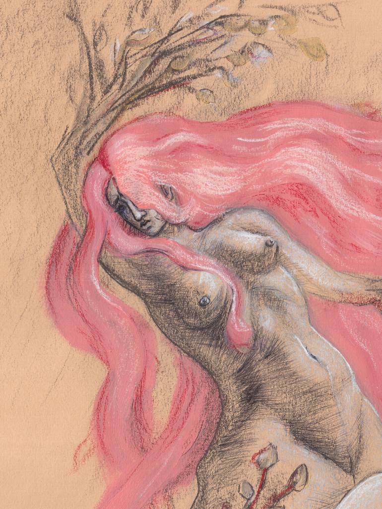 Original Figurative Classical Mythology Drawing by Mariana Polekha