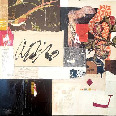 Original Abstract Collage by Janet Yelner