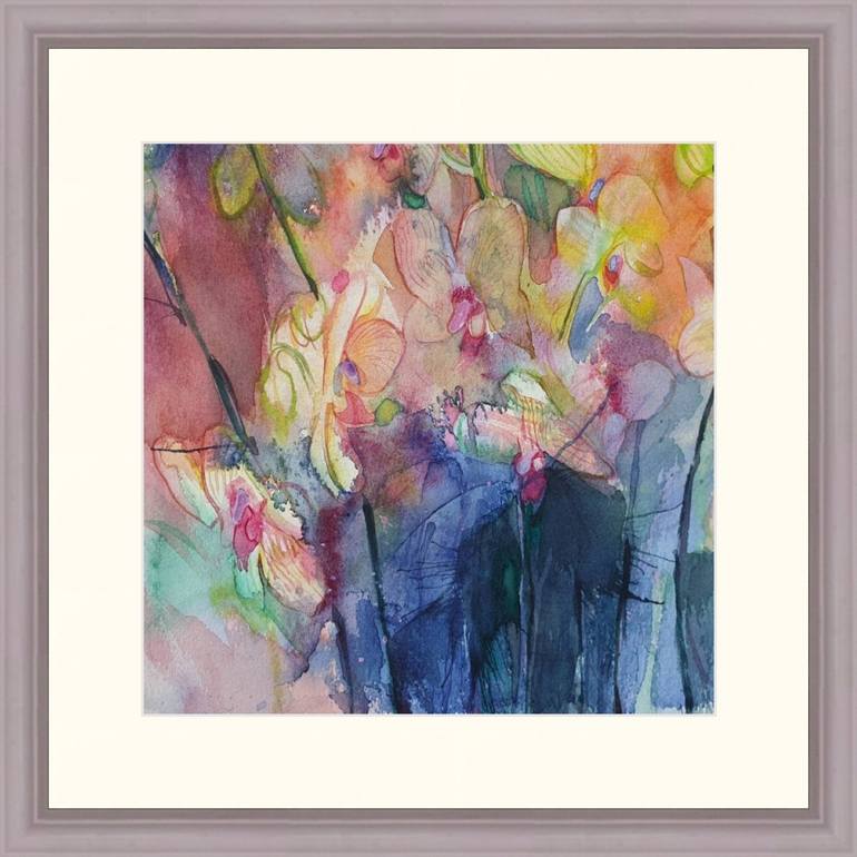 Original Abstract Garden Painting by Olga Brink