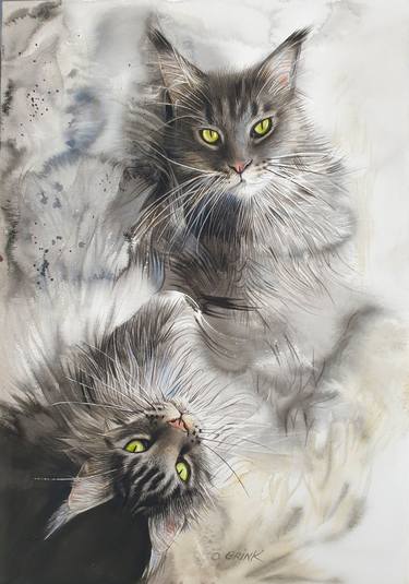 Original Realism Animal Painting by Olga Brink