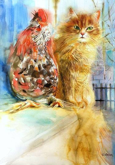Print of Impressionism Animal Paintings by Olga Brink