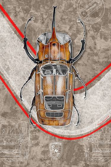Porsche 959 / Elephant beetle (lat. Megasoma elephas) thumb