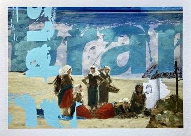 Berck Beach, sample paint print, 3 numbered and signed copies thumb