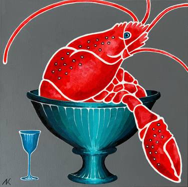 Original Minimalism Food & Drink Paintings by Natalia Kludt