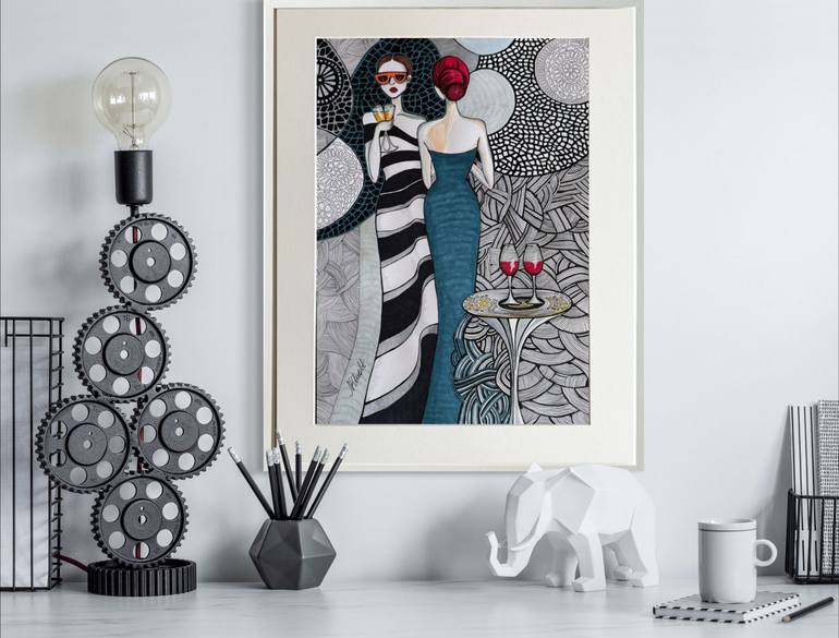 Original Pop Art Fashion Drawing by Natalia Kludt