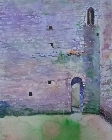 Watercolour "Door in a castle". Ireland thumb