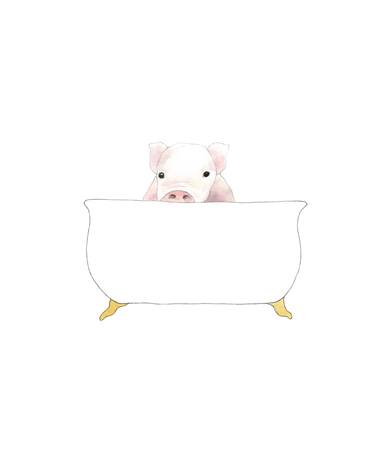 Baby Pig in Bathtub thumb