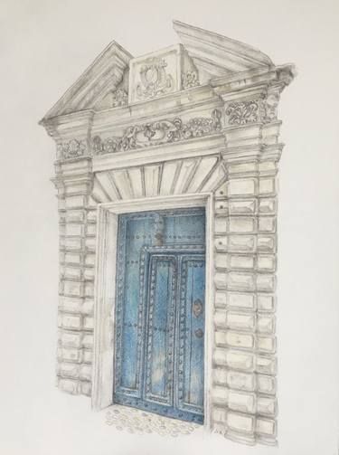Blue door, Pezenas thumb